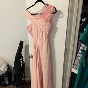 PREEN BY THORNTON BREGAZZI Tulle & Satin Asymmetrical Hem Dress Size XS